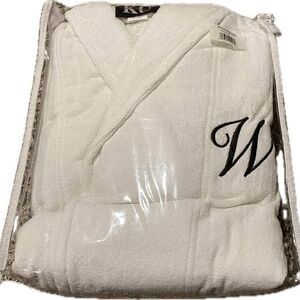Monogrammed “W” Bath Robe
